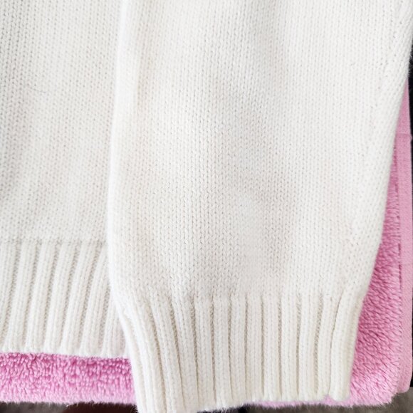 Women's Ralph Lauren White Gold Button Mock Turtleneck Sweater Size XL - Picture 10 of 16